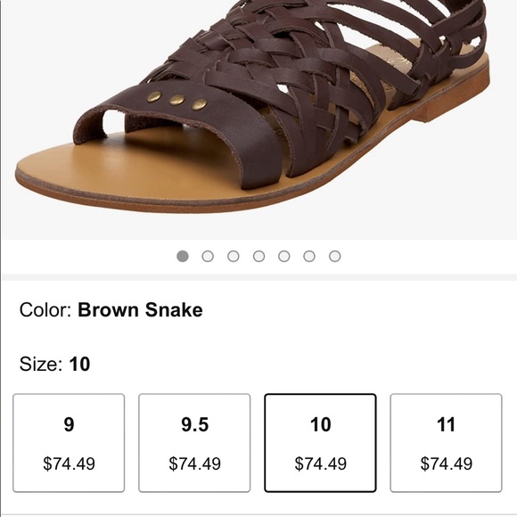 NYLA genuine black leather gladiator type sandal with buckle size 10 - Picture 2 of 7